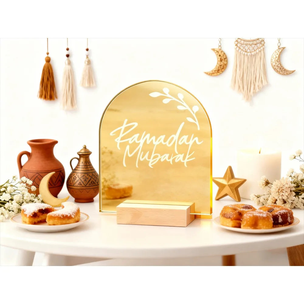 Ramadan home decor-Acrylic & Wood Decor