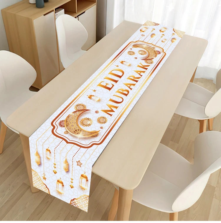 Ramadan Kareem Table Runner – Eid Mubarak Home Decoration (2026).
