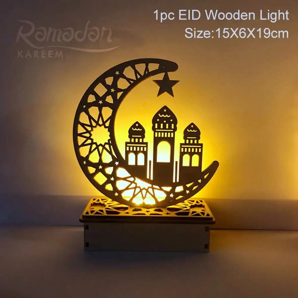 Wooden Eid Mubarak Table Decor — Ramadan & Eid Display Piece