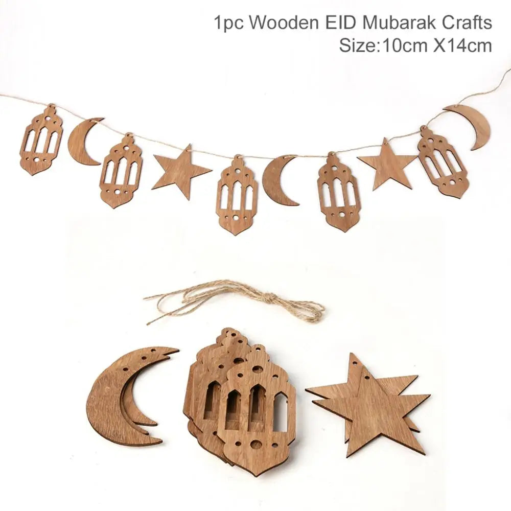 Wooden Eid Mubarak Table Decor — Ramadan & Eid Display Piece