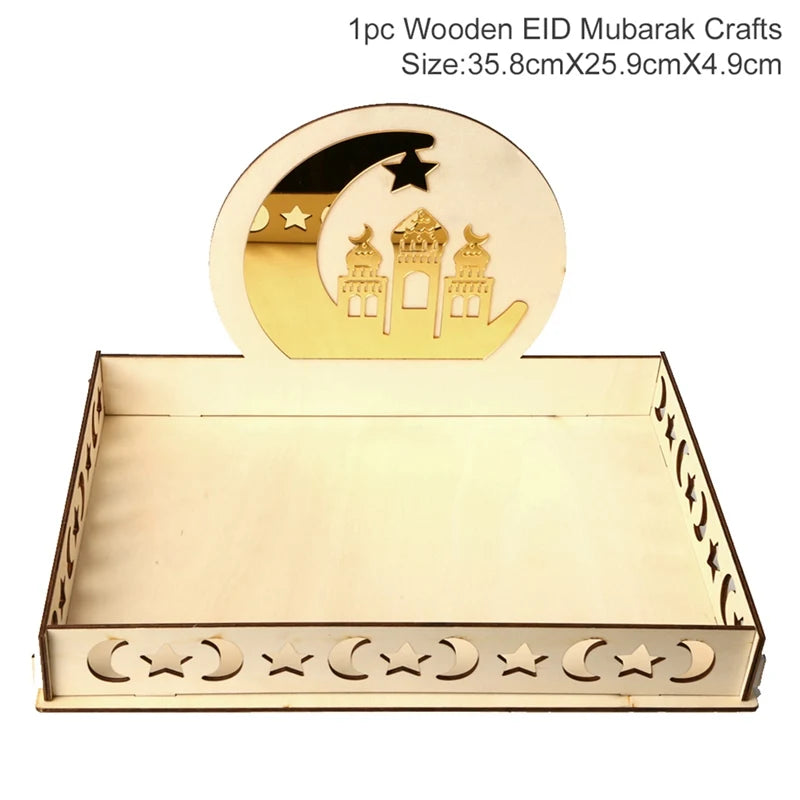 Wooden Eid Mubarak Table Decor — Ramadan & Eid Display Piece