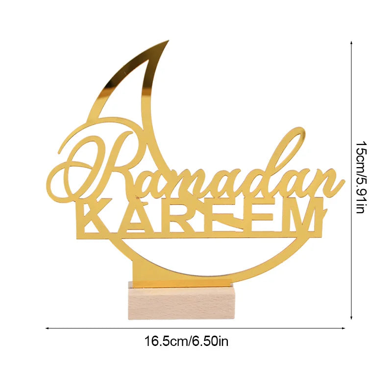 Ramadan Mubarak Acrylic Ornament 2026 -Decoration for Home.