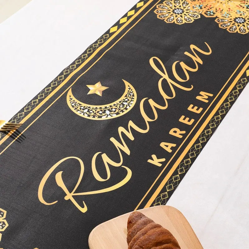 Ramadan Kareem Table Runner – Eid Mubarak Home Decoration (2026).