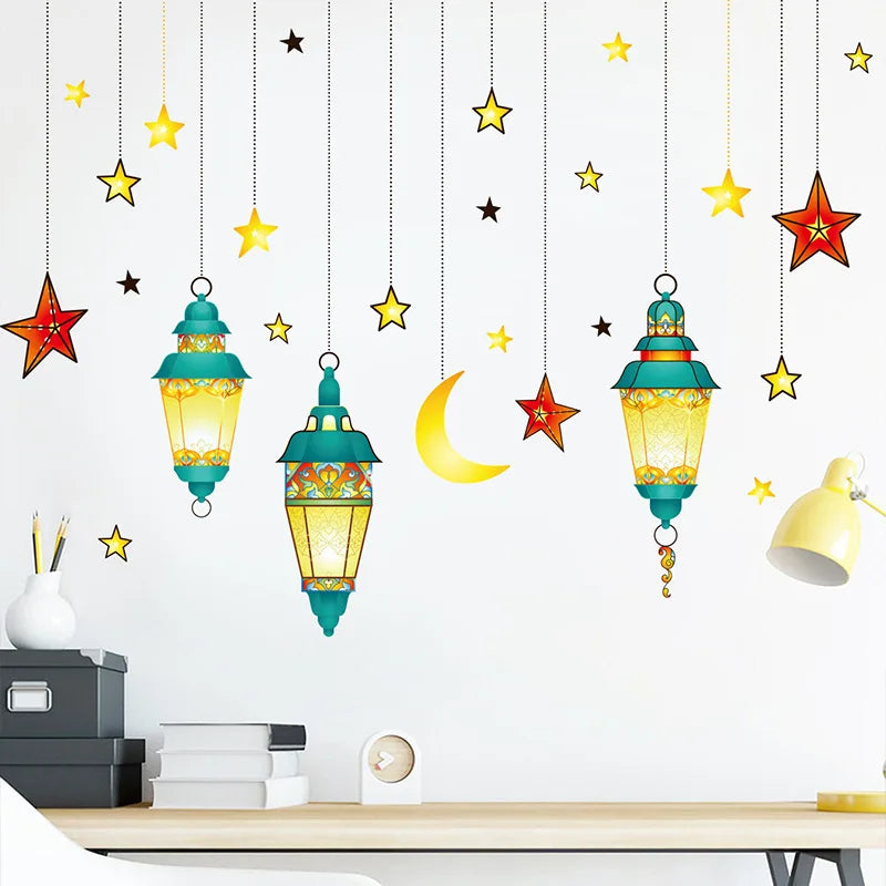 Ramadan/ Islam Wall Stickers- Star Lantern 2026 Home Decorations.