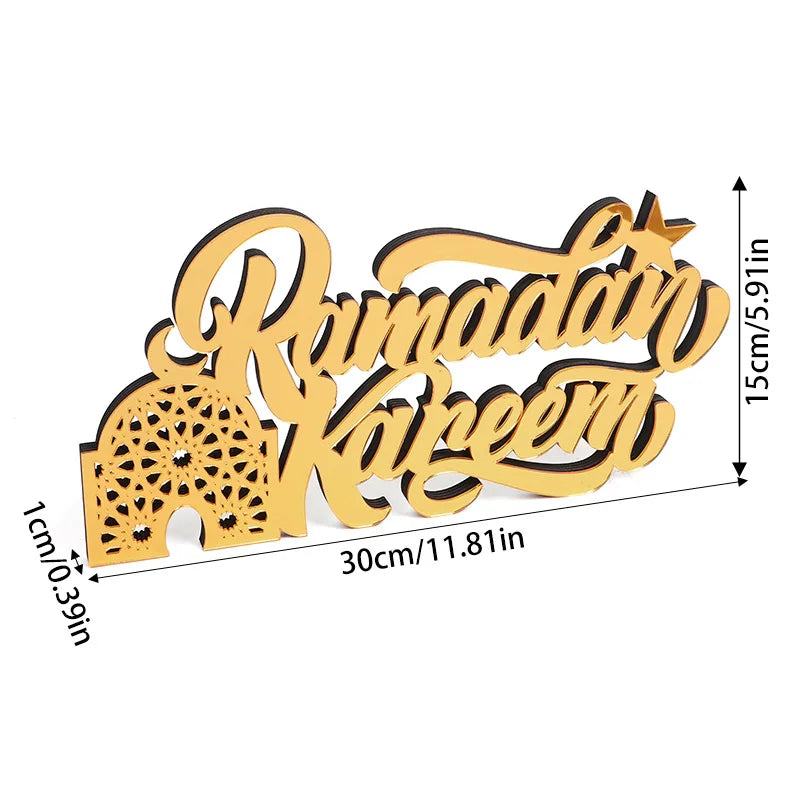 Ramadan Mubarak Acrylic Ornament 2026 -Decoration for Home.