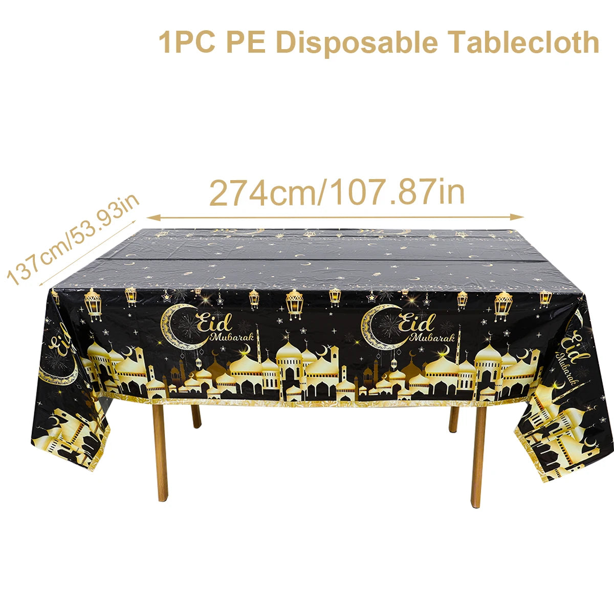 Eid Mubarak Tablecloth – Ramadan & Eid Home Table Decoration (2026)