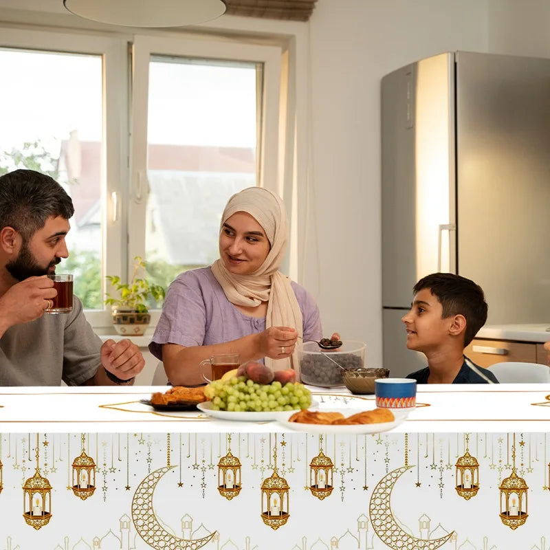 Eid Mubarak Tablecloth – Ramadan & Eid Home Table Decoration (2026)