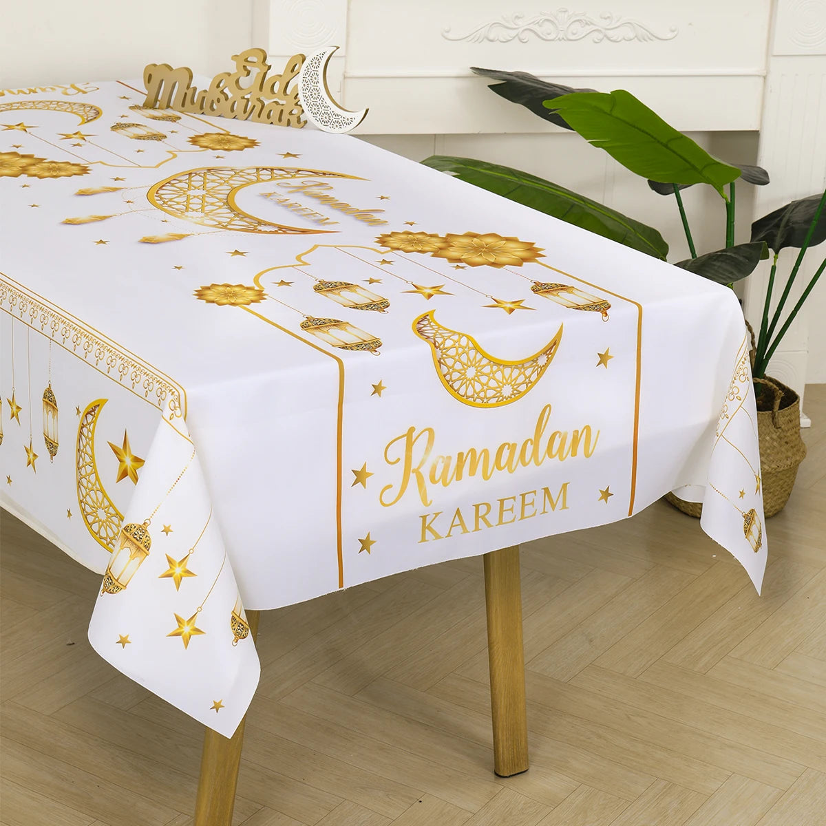 Eid Mubarak Tablecloth – Ramadan & Eid Home Table Decoration (2026)