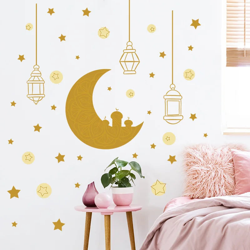 Ramadan/ Islam Wall Stickers- Star Lantern 2026 Home Decorations.