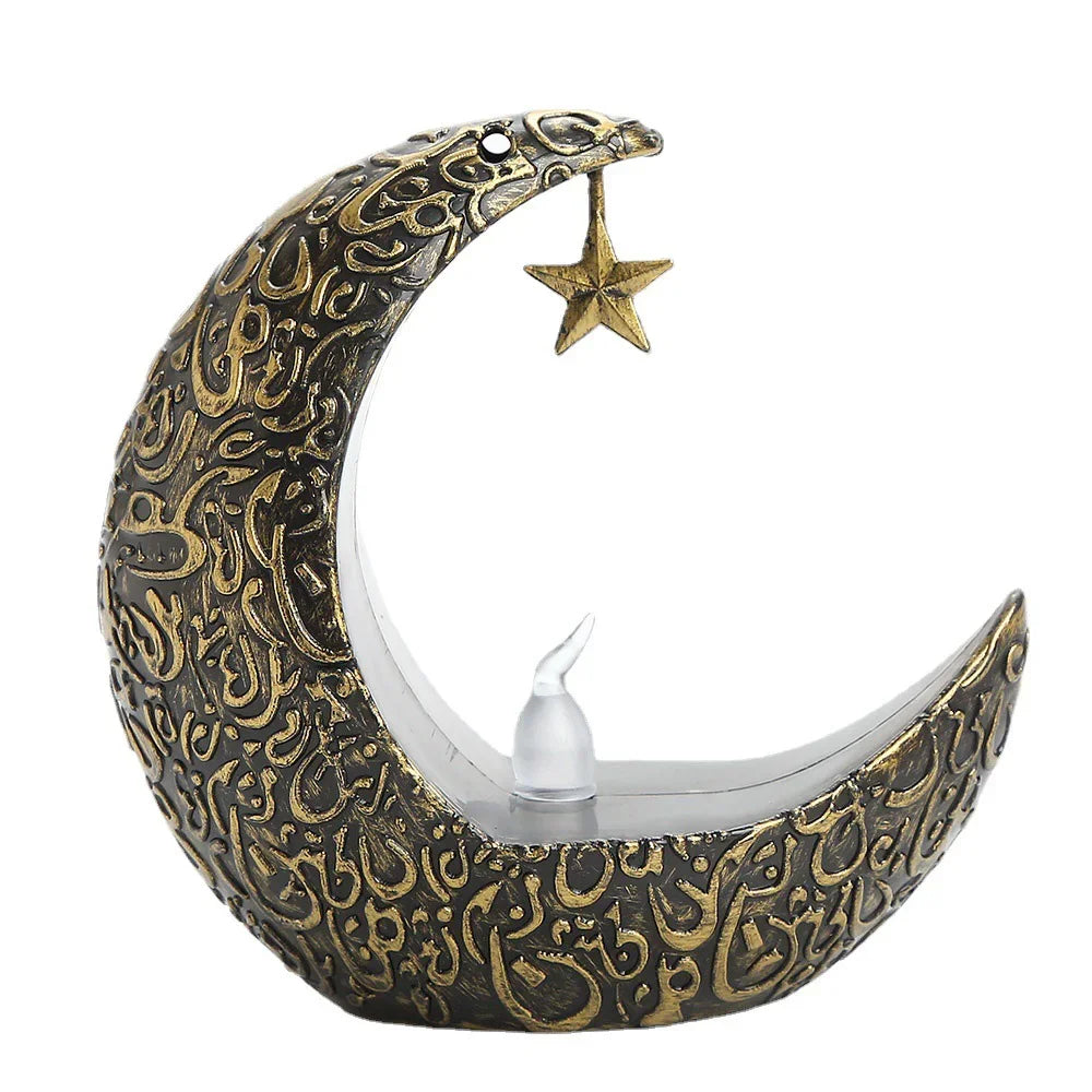 Ramadan Decoration Star Moon LED Candlestick Lamp