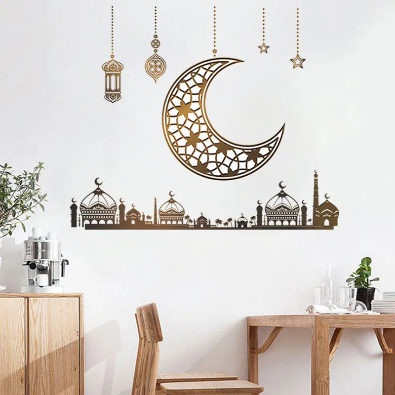 Ramadan/ Islam Wall Stickers- Star Lantern 2026 Home Decorations.