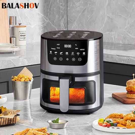 BALASHOV 7L Smart Oil-Free Air Fryer with LED Touch & Window