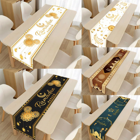 Ramadan Kareem Table Runner – Eid Mubarak Home Decoration (2026).