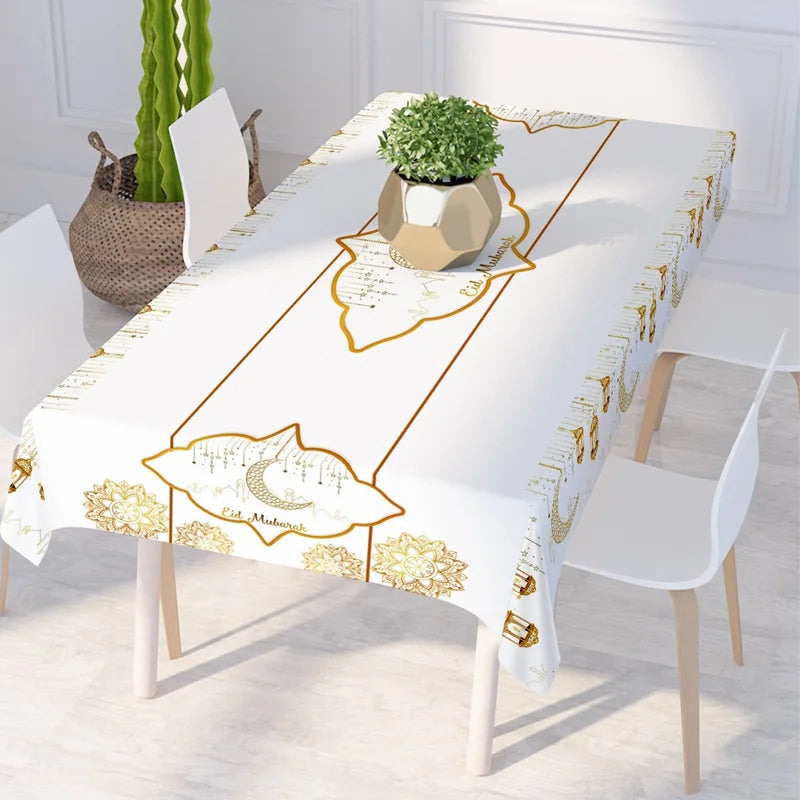 Eid Mubarak Tablecloth – Ramadan & Eid Home Table Decoration (2026)