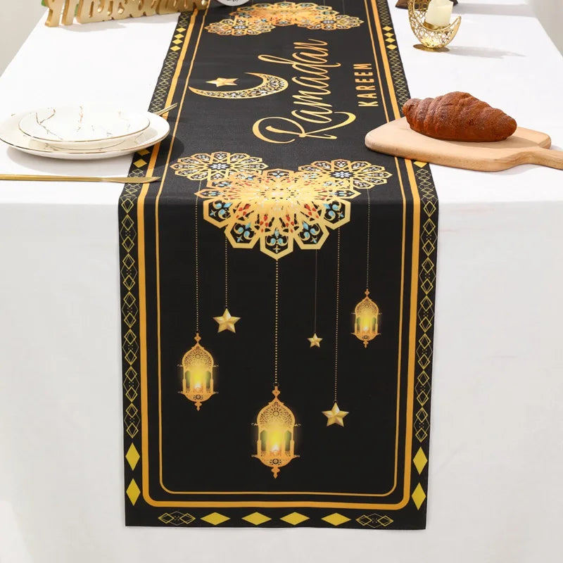 Ramadan Kareem Table Runner – Eid Mubarak Home Decoration (2026).