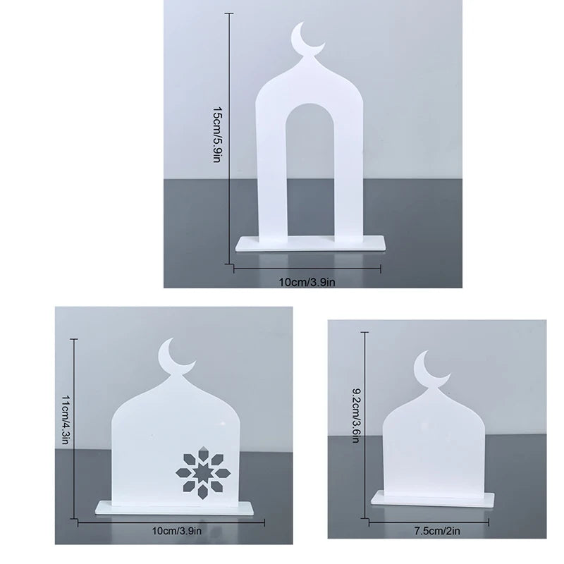 Tabletop Decor Ramadan Kareem and a Mosque Castle-acriylic Table Ornament Decoration 2026.