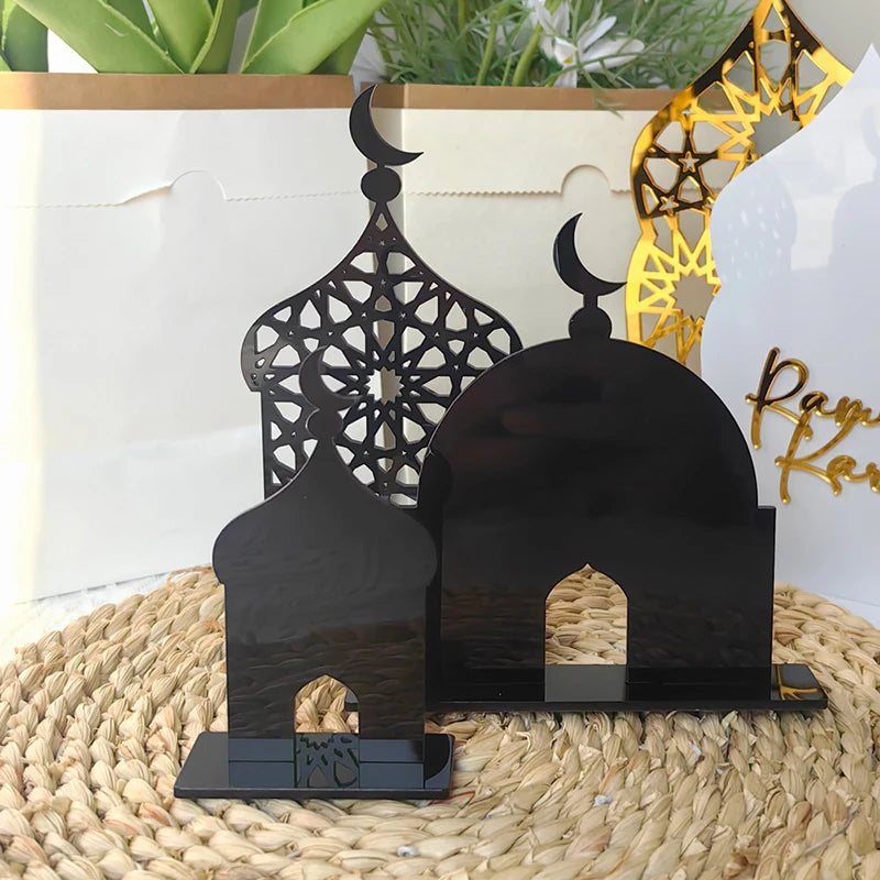 Tabletop Decor Ramadan Kareem and a Mosque Castle-acriylic Table Ornament Decoration 2026.