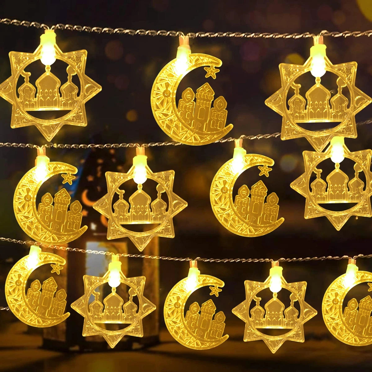 Ramadan Mubarak LED String Lights –  Home Decoration 2026