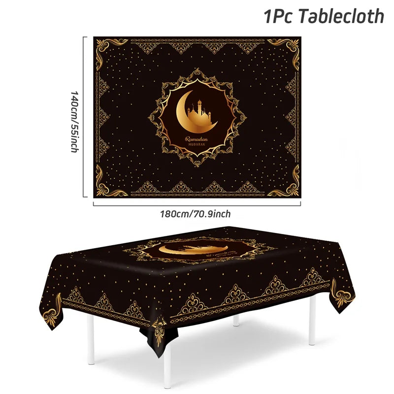 Eid Mubarak Tablecloth – Ramadan & Eid Home Table Decoration (2026)