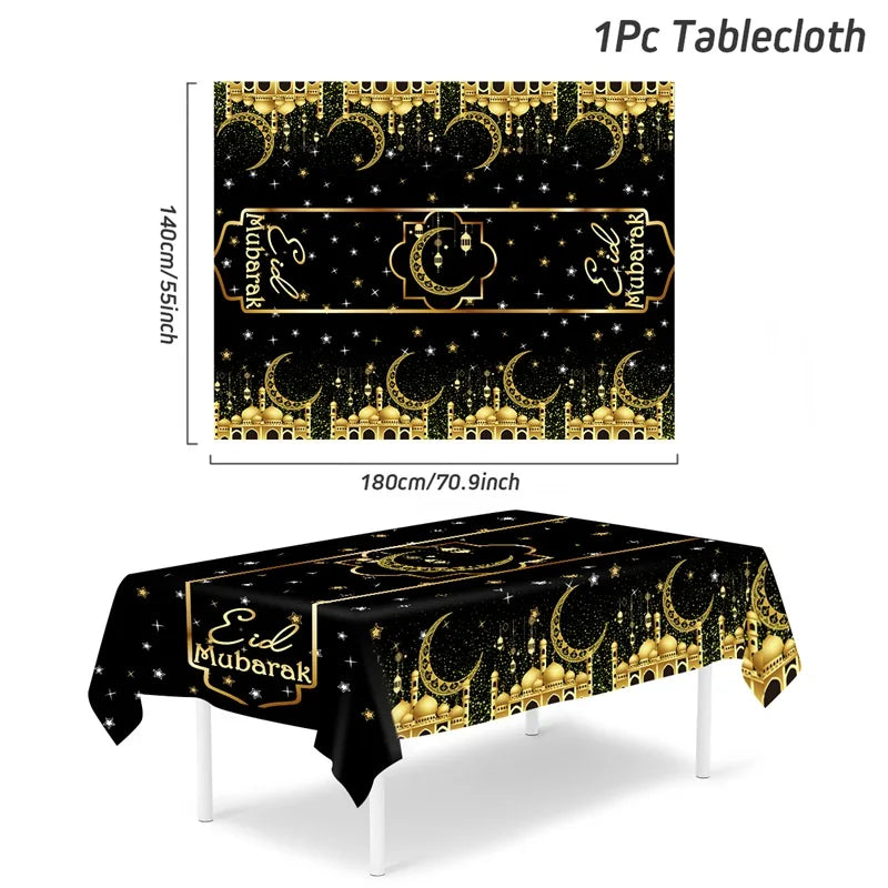Eid Mubarak Tablecloth – Ramadan & Eid Home Table Decoration (2026)