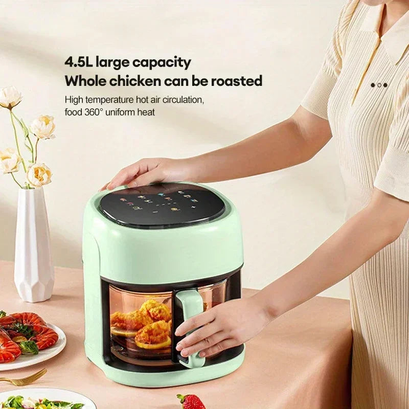 BALASHOV 4.5L Smart Oil-Free Air Fryer with Viewing Window