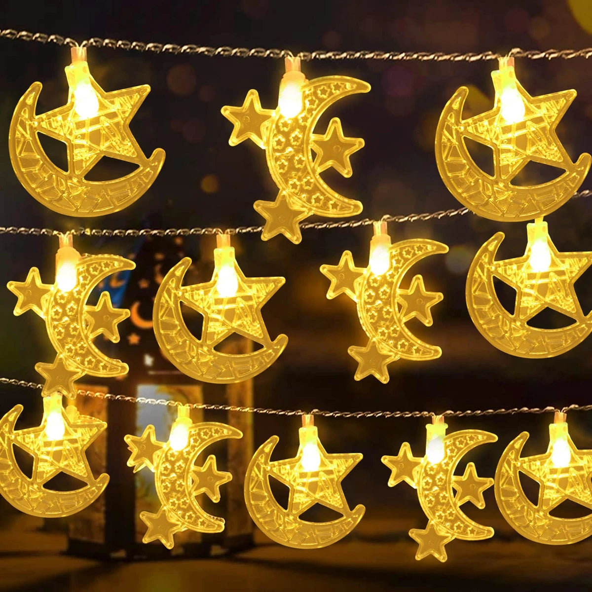 Ramadan Mubarak LED String Lights –  Home Decoration 2026