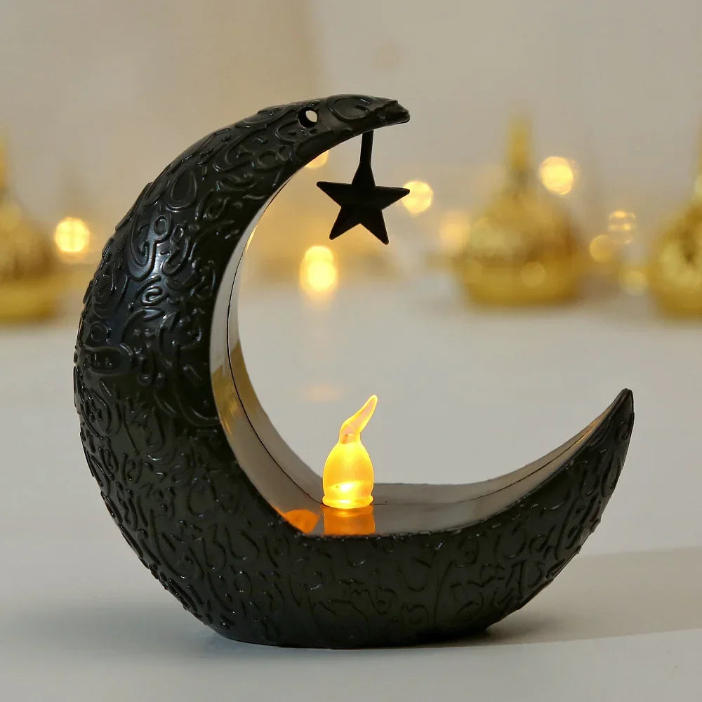 Ramadan Decoration Star Moon LED Candlestick Lamp