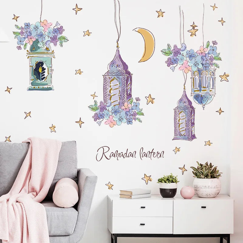 Ramadan/ Islam Wall Stickers- Star Lantern 2026 Home Decorations.