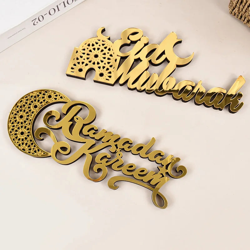 Ramadan Mubarak Acrylic Ornament 2026 -Decoration for Home.