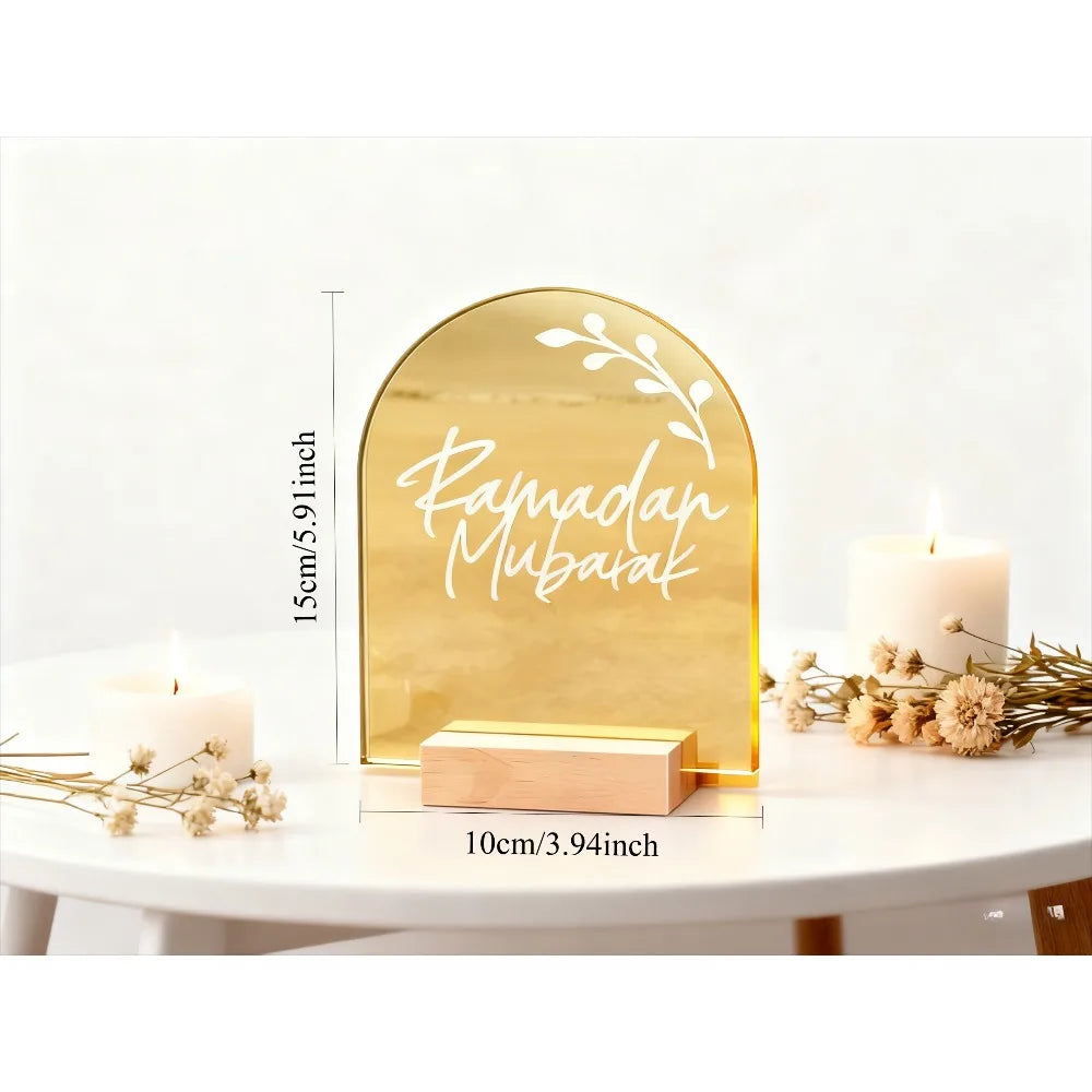 Ramadan home decor-Acrylic & Wood Decor
